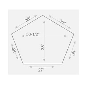 Chrome Pentagon Corner Wire Shelf (SI-PS1827C)