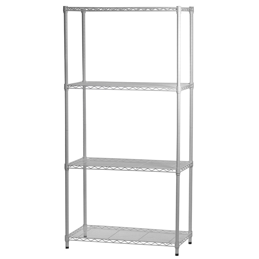 White Wire Shelving w/ 4 Shelves