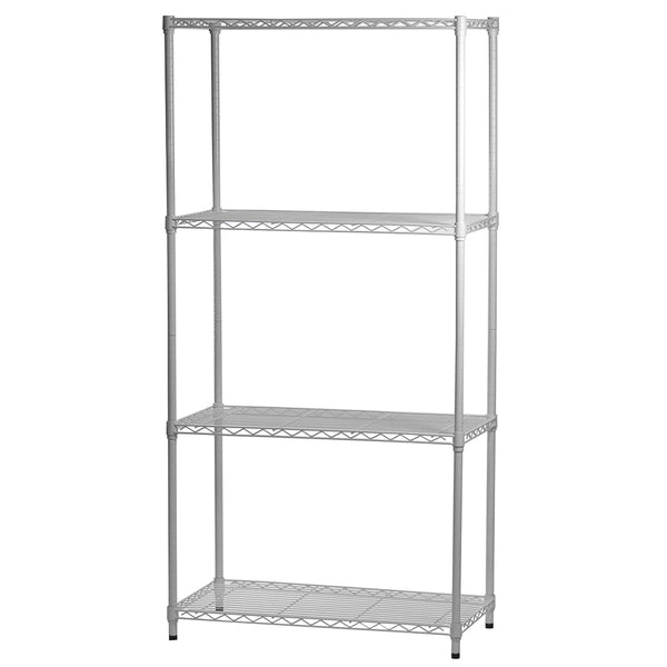 White Wire Shelving w/ 4 Shelves