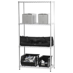 White Wire Shelving w/ 4 Shelves