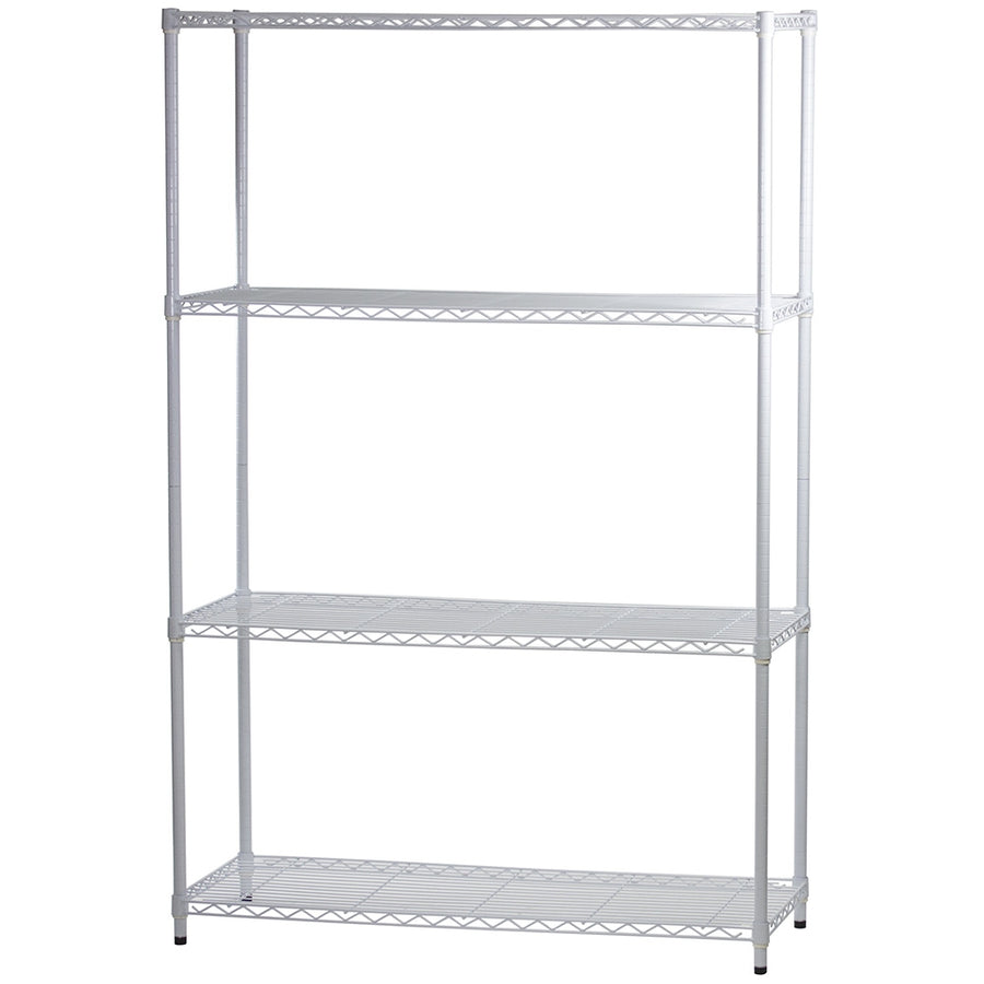 White Wire Shelving w/ 4 Shelves