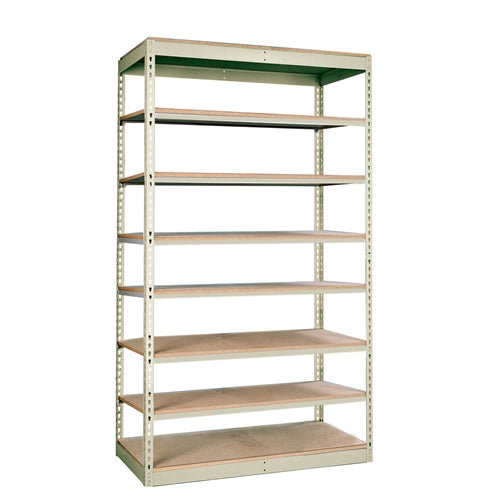 12"d 8-Shelf Light-Duty Boltless Shelving Starter Units - Parchment