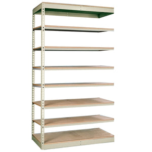 24"d 8-Shelf Single Rivet Add-On Units - Parchment