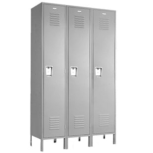 Single Tier Lockers - 18"d x 18"w x 72"h - Gray