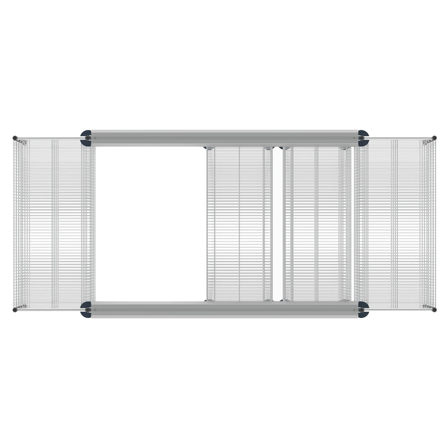 48"d Metro Top-Track High-Density Shelving - Chrome