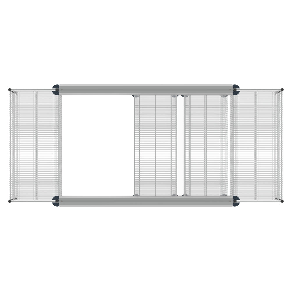 48"d Metro Top-Track High-Density Shelving - Chrome