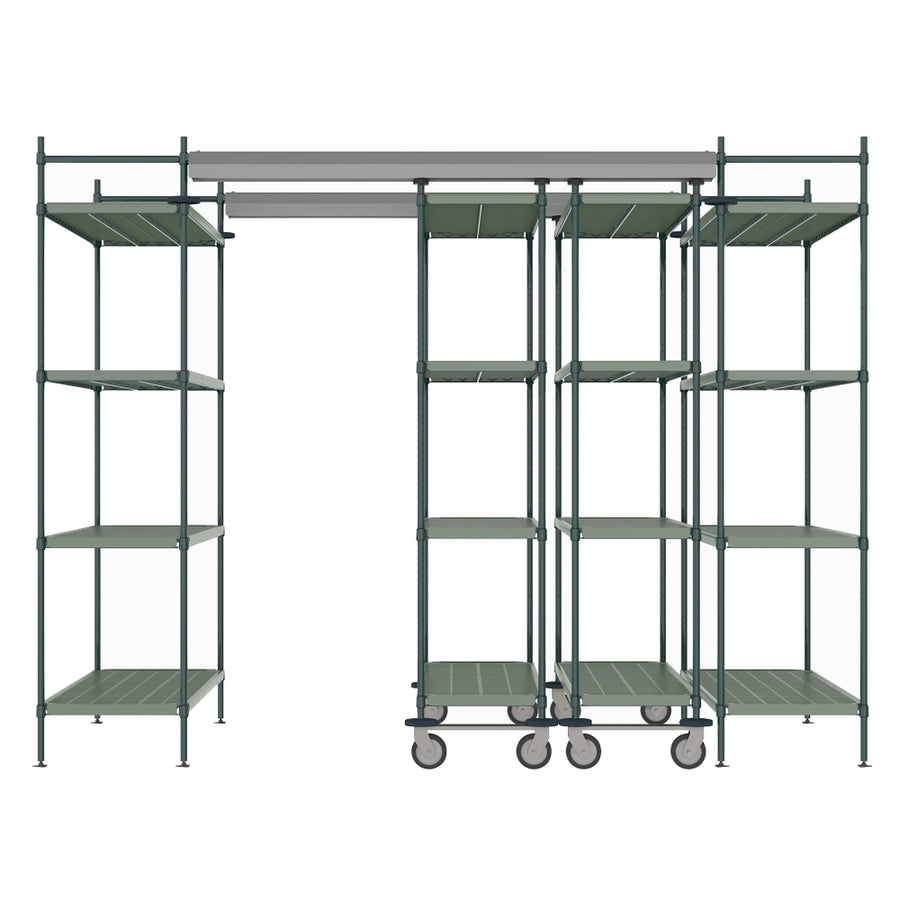 48"d Metro Top-Track High-Density Shelving - Super Erecta Pro