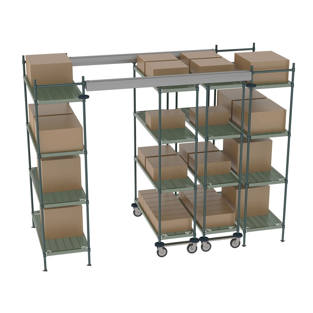 48"d Metro Top-Track High-Density Shelving - Super Erecta Pro