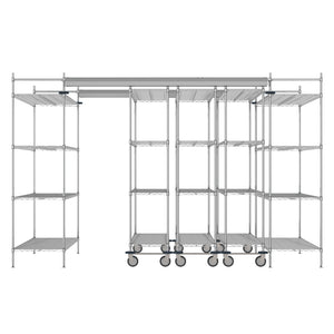 60"d Metro Top-Track High-Density Shelving - Chrome