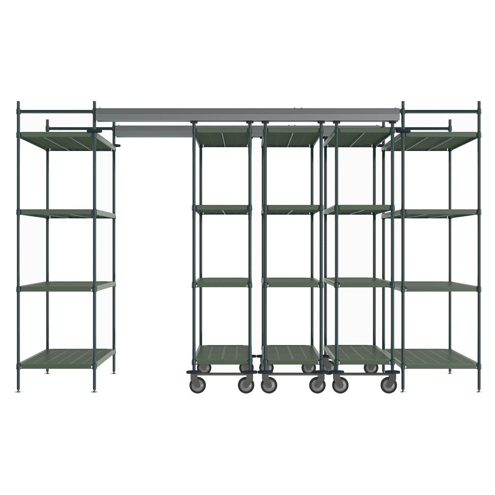 60"d Metro Top-Track High-Density Shelving - Super Erecta Pro