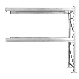 2-Tier Galvanized Teardrop Pallet Rack Add-On Units - 42"d x 96"h