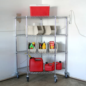 Pentagon Corner Wire Shelving Units