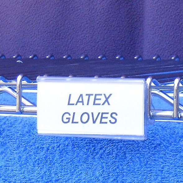 Label Holders for Wood Shelves